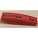 LEGO Red Slope 1 x 4 Curved with Vent and "7976" Sticker (11153 / 61678)