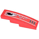 LEGO Red Slope 1 x 4 Curved with Vent and Bubbles Sticker (11153)