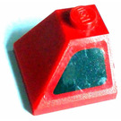 LEGO Red Slope 2 x 2 (45°) Corner with Black Air Intake Right Sticker (3045)