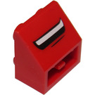 LEGO Red Slope 2 x 2 (45°) Inverted with Smiling Mouth with Flat Spacer Underneath (3660 / 95629)