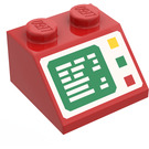 LEGO rot Steigung 2 x 2 (45°) mit Computer Screen (3039)