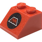 LEGO Rojo Con pendiente 2 x 2 (45°) con MTron logo (3039)