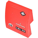LEGO Rood Helling 2 x 2 Gebogen met LBL 6D en GB Badge Sticker (15068)