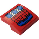 LEGO rouge Pente 2 x 2 Incurvé avec Spider-Mech Main Autocollant (15068)