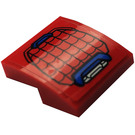 LEGO rouge Pente 2 x 2 Incurvé avec Spider-Mech Épaule Autocollant (15068)