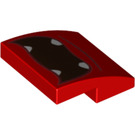 LEGO Red Slope 2 x 2 Curved with Teeth (15068 / 94803)