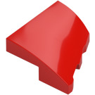 LEGO Rood Helling 2 x 2 x 0.6 Gebogen Hoekig Links (5095)