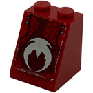 LEGO Rood Helling 2 x 2 x 2 (65°) met Exo-Force Vogel Sticker met buis aan de onderzijde (3678)