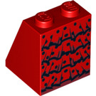 LEGO rot Steigung 2 x 2 x 2 (65°) mit Flamenco Ruffles mit Unterrohr (3678 / 99759)