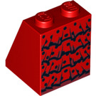 LEGO Red Slope 2 x 2 x 2 (65°) with Flamenco Ruffles with Bottom Tube (3678 / 99759)