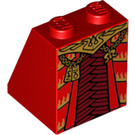 LEGO rot Steigung 2 x 2 x 2 (65°) mit Robes mit Unterrohr (3678 / 17650)