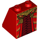 LEGO Rood Helling 2 x 2 x 2 (65°) met Robes met buis aan de onderzijde (3678 / 17650)