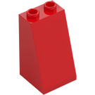 LEGO Rød Skråning 2 x 2 x 3 (75°) Hule knotter, ru overflate (3684 / 30499)