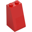 LEGO Rød Skråning 2 x 2 x 3 (75°) (Solid knops) (98560)