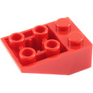 LEGO rot Steigung 2 x 3 (25°) Invertiert mit Verbindungen zwischen Bolzen (2752 / 3747)
