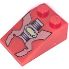 LEGO rouge Pente 2 x 3 (25°) avec Sand rouge Machinery avec surface rugueuse (3298)