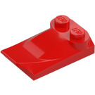 LEGO Rosso Pendenza 2 x 3 x 0.7 Curvo con Ala (47456 / 55015)