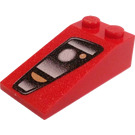 LEGO Red Slope 2 x 4 (18°) with Ferrari Headlight (Left) (30363)