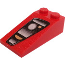 LEGO Red Slope 2 x 4 (18°) with Ferrari Headlight (Left) (30363 / 52559)