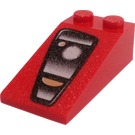 LEGO rot Steigung 2 x 4 (18°) mit Ferrari Scheinwerfer (Recht) (30363)