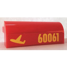 LEGO Red Slope 2 x 4 x 1.3 Curved with 60061 and Plane left Sticker (6081)