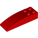 LEGO Red Slope 2 x 6 Curved (44126)