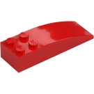 LEGO Rojo Con pendiente 2 x 6 Curvo (44126)