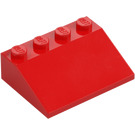 LEGO Rojo Con pendiente 3 x 4 (25°) (3016 / 3297)