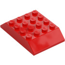 LEGO Röd Backe 4 x 6 (45°) Dubbel (32083)