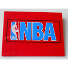 LEGO rouge Pente 6 x 8 (10°) avec NBA logo (Bleu Text) Autocollant (4515)