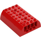 LEGO Rosso Pendenza 6 x 8 x 2 Curvo Doppio (45411 / 56204)