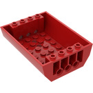 LEGO Röd Backe 6 x 8 x 2 Böjd Omvänd Dubbel (45410)