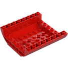 LEGO Rojo Con pendiente 8 x 8 x 2 Curvo Invertido Doble (54091)