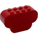 LEGO Rood Helling Steen 2 x 6 x 3 met Gebogen Ends (30075)