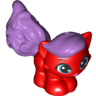 LEGO rouge Petit Chat avec Purple Cheveux (24664)
