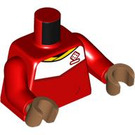 LEGO Rojo Fútbol Player Torso con Medium Dark Carne Manos (973 / 76382)