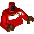 LEGO Rojo Fútbol Player Torso con Reddish Marrón Manos (973 / 76382)