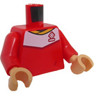 LEGO Rojo Fútbol Player Torso con Warm Tostado Manos (973 / 76382)