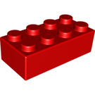 LEGO Červená Soft Kostka 2 x 4 (22145 / 50845)