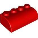 LEGO rouge Soft Brique 2 x 4 avec Haut incurvé (50855)