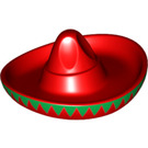 LEGO Red Sombrero with Green Rim (16300 / 90388)