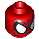 LEGO Red Spider-Man Head (Recessed Solid Stud) (10342 / 11413)