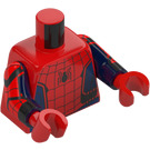 LEGO Rot Spider-Mann mit Dark Blau Beine und Printed Feet Minifigur Torso (973 / 76382)