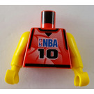 LEGO Red Sports NBA Player Number 10 Torso