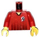 LEGO Red Sports Torso Player Nr.9 (973)