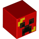 LEGO rouge Carré Minifigure Diriger avec Exploding Creeper Affronter (1001 / 19729)