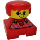 LEGO rot Stripe Overalls und rot Haar Duplo Abbildung