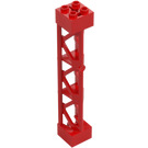 LEGO Rood Support 2 x 2 x 10 Draagbalk Driehoekig Verticaal (Type 4 - 3 staanders, 3 secties) (4687 / 95347)