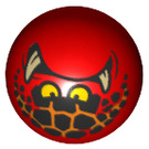 LEGO Red Technic Ball with Globlin, small Fangs (18384 / 24377)