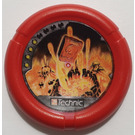 LEGO Red Technic Bionicle Weapon Throwing Disc with Pips and Energy Slizer (32171)